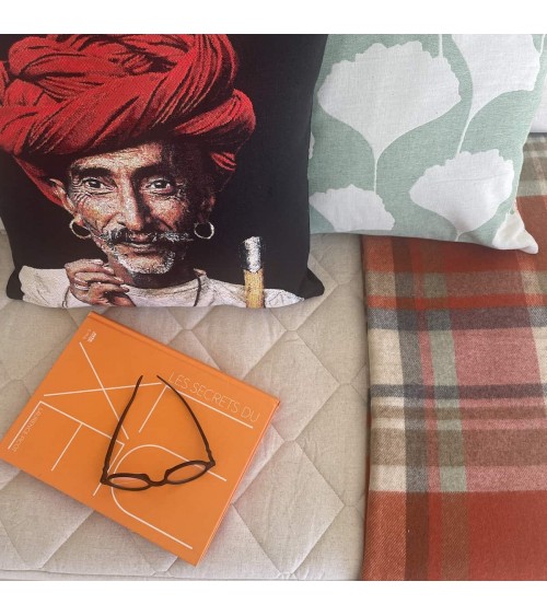 Portree orange - Wolldecke, Merino Decke Bronte by Moon Schafwolldecke warme Woll Decken Sofa wohndecke kaufen