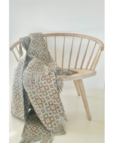 Dartmouth Natural - Coperta di pura lana vergine Bronte by Moon plaid per divano in lana coperta morbida letto matrimoniale p...