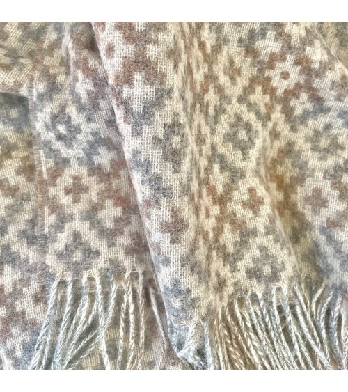 Dartmouth Natural - Coperta di pura lana vergine Bronte by Moon plaid per divano in lana coperta morbida letto matrimoniale p...