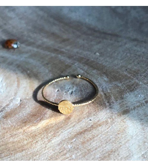 Bague Coccinelle - Bague ajustable dorée à l'or fin Adorabili Paris fantaisie original femme suisse