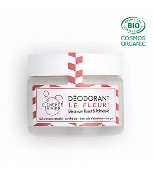 Le fleuri - Déodorant naturel, déo bio en crème Clémence et Vivien cosmetique naturel de qualité vegan