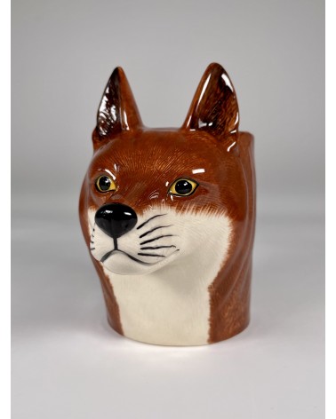 Renard - Porte crayon & stylo, Petit pot de fleur Quail Ceramics bureau original design pour plantes intérieur à couvert bros...