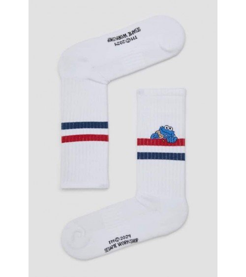 Be Sesame Street Cookie Monster - White sports socks Besocks funny crazy cute cool best pop socks for women men