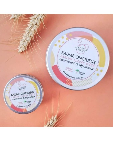 Baume oncteux - parfum fleurs d'été Clémence et Vivien cosmetique naturel de qualité vegan