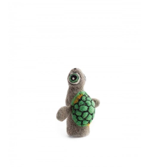 Schildkröte - Fingerpuppe aus Filz Sew Heart Felt Tier hand puppe aus filz kaufen