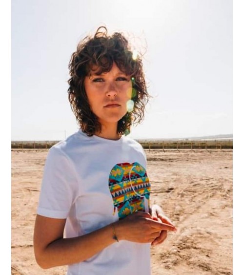 T-shirt Donna Navajo Organic - Bianco Trendsplant magliette uomo donna cool tshirt t shirt cotone biologico organico