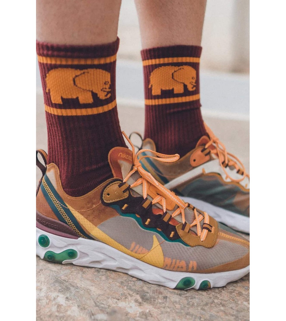 Sportsocken aus Bio-Baumwolle - Burgunderrot Trendsplant socke kuschelsocken für damen lustig herren farbige coole socken
