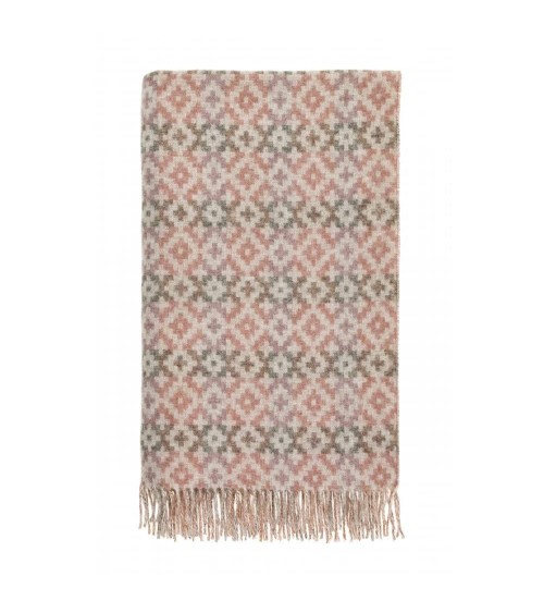 Dartmouth Coral - Wolldecke, Decke aus reiner Schurwolle Bronte by Moon Schafwolldecke warme Woll Decken Sofa wohndecke kaufen