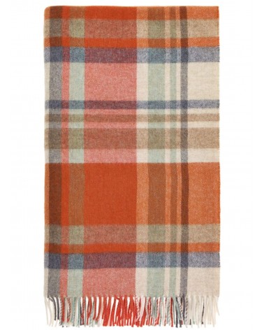 Portree orange - Wolldecke, Merino Decke Bronte by Moon Schafwolldecke warme Woll Decken Sofa wohndecke kaufen