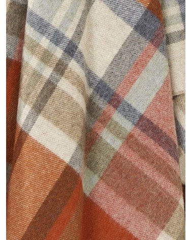 Portree orange - Wolldecke, Merino Decke Bronte by Moon Schafwolldecke warme Woll Decken Sofa wohndecke kaufen