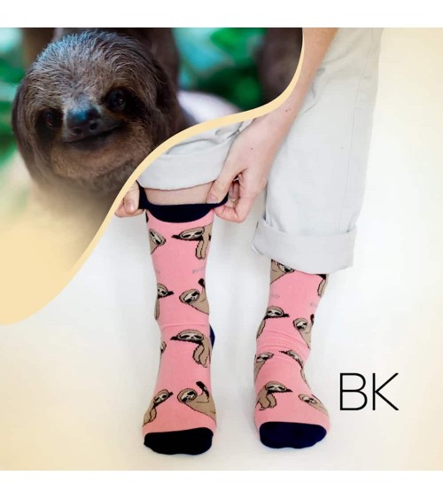 Sauvez les paresseux - Chaussettes en bambou Bare Kind jolies pour femme originales pour homme chausset rigolotes drole Suisse