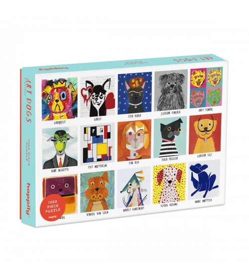 Art Dogs - Puzzle chien 1000 pièces Happily Puzzles jeu de puzzle design original moderne cool