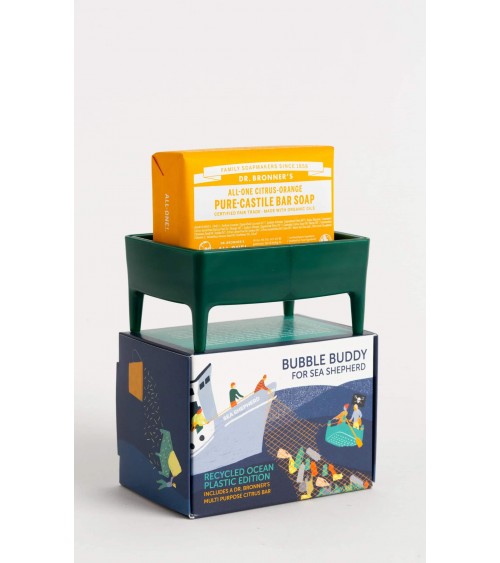 Bubble Buddy Ocean Plastic - Seifenschale mit feste Seife