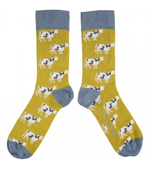 Cow - Funny Organic cotton socks Catherine Tough funny crazy cute cool best pop socks for women men