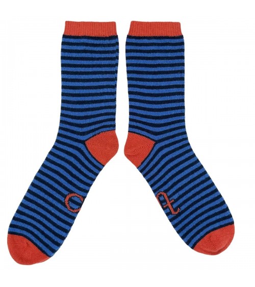 Strisce blu - Calzettoni di lana uomo Catherine Tough calze da uomo per donna divertenti simpatici particolari