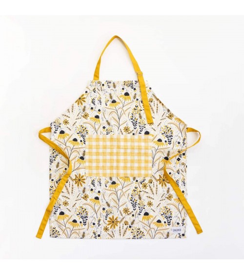 Tablier de cuisine - Jardin des abeilles Gingiber personnalisé femme chic homme original cuisinier patissier barbecue