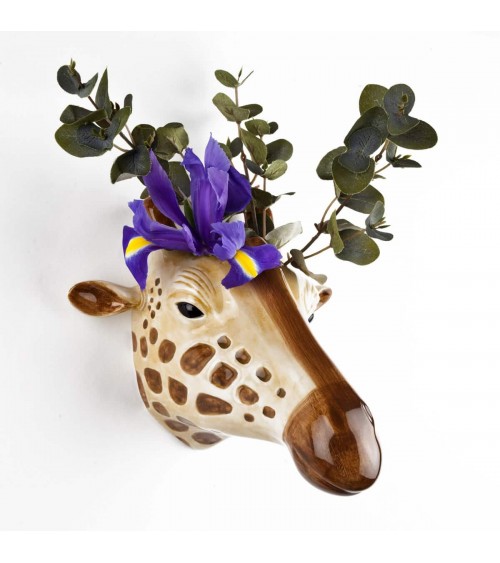 Giraffa - Vaso da parete Quail Ceramics vasi eleganti per interni per fiori decorativi design kitatori svizzera