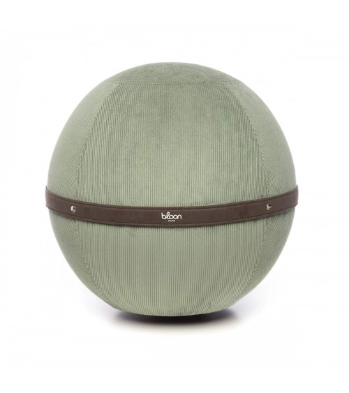 Siège Bloon Côtelé Vert Sauge - Ballon d'assise Bloon Paris ergonomique swiss ball bureau d'assise
