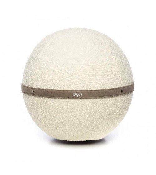 Siège Bloon Bouclette Blanc Coton - Ballon d'assise Bloon Paris ergonomique swiss ball bureau d'assise