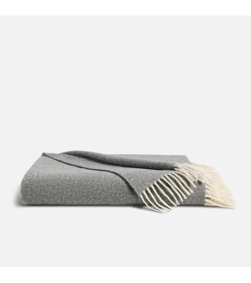 Wolldecke HERRINGBONE XL Vintage Grau - Kuscheldecke, Bettdecke Bronte by Moon Schafwolldecke warme Woll Decken Sofa wohndeck...