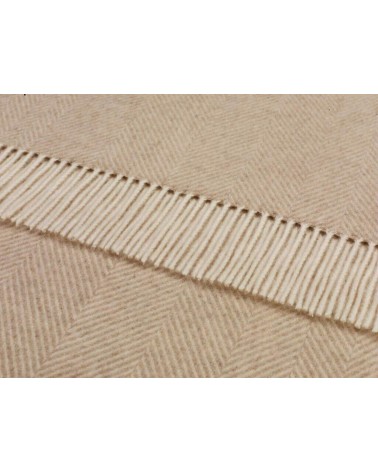 Plaid beige HERRINGBONE XL Natural - Coperta per divano, Copriletto Bronte by Moon plaid per divano in lana coperta morbida l...