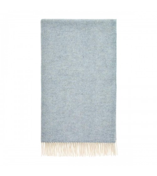 Wolldecke HERRINGBONE XL Duck Egg - Kuscheldecke, Bettdecke Bronte by Moon Schafwolldecke warme Woll Decken Sofa wohndecke ka...