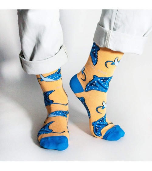 Sauvez les raies - Chaussettes en bambou Bare Kind jolies pour femme originales pour homme chausset rigolotes drole Suisse