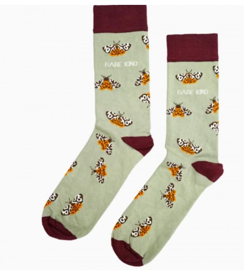 Save the tiger moths - Bamboo Socks Bare Kind funny crazy cute cool best pop socks for women men