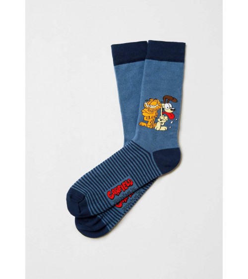BeGarfield & Odie Blue - Organic cotton garfield socks Besocks funny crazy cute cool best pop socks for women men