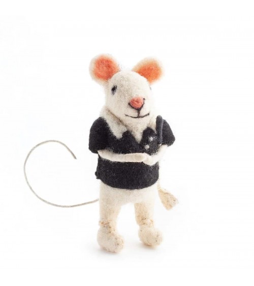 Souris golfeur - Objet déco Sew Heart Felt original kitatori suisse