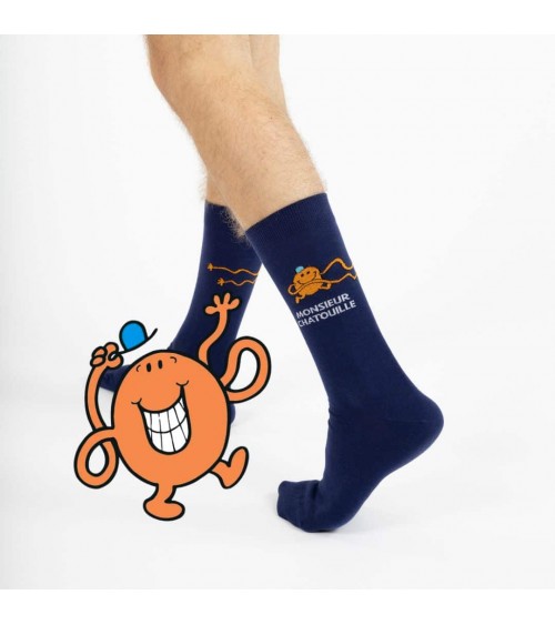 Monsieur Chatouille (Mr. Tickle) - Mr. Men and Little Miss fun socks Label Chaussette funny crazy cute cool best pop socks fo...