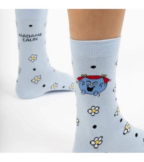 Piccola signorina Risate - Calzini originali da donna Label Chaussette calze da uomo per donna divertenti simpatici particolari