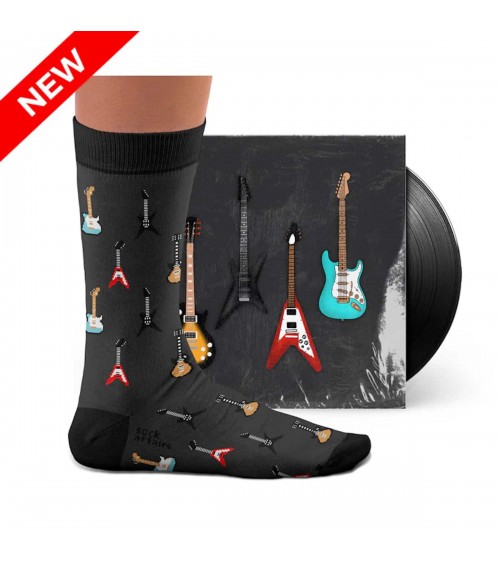 Six-String - Chaussettes à motifs Guitare Sock Affairs jolies pour femme originales pour homme chausset rigolotes drole Suisse