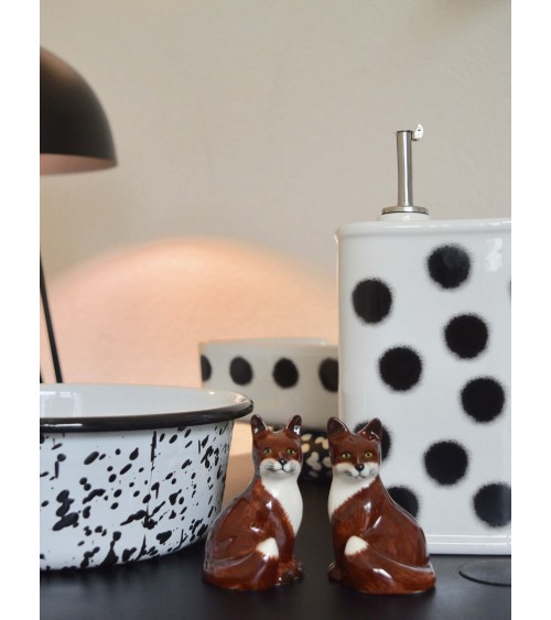 Fox - Salt and pepper shaker Quail Ceramics pots set shaker cute unique cool