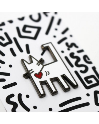 Pin's chat - Keith Hairball Niaski pins rare métal originaux bijoux suisse