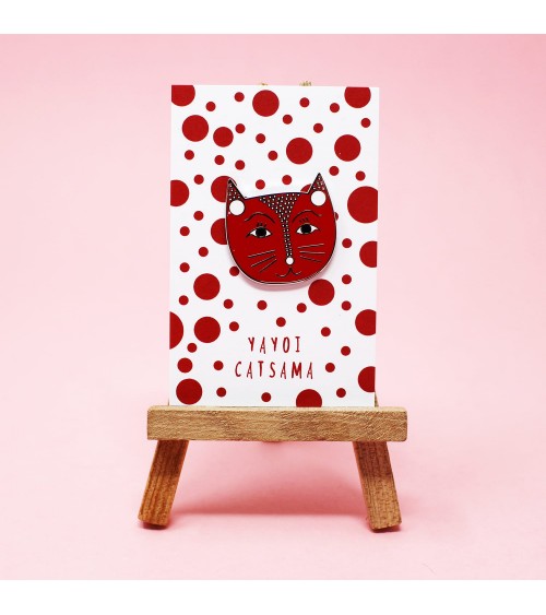 Pin's chat - Yayoi Catsama Niaski pins rare métal originaux bijoux suisse