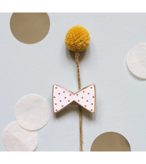 Spilla Smaltata - Farfallino a pois My Lovely Thing spiritose spille colorate particolari eleganti donna da giacca uomo