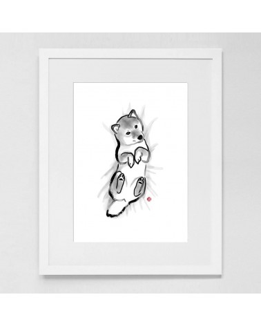 Poster - Bébé Shiba Inu Rice&Ink mural affiche posters muraux design deco salon cuisine chambre enfant