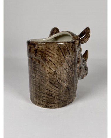 Rinoceronte - Portapenne e Vasi per piante Quail Ceramics da scrivania eleganti design originali bambina particolari