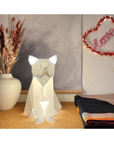 Lampe chat - Luminaire animal à poser, lampe de chevet design Plizoo a poser de nuit led moderne originale design suisse