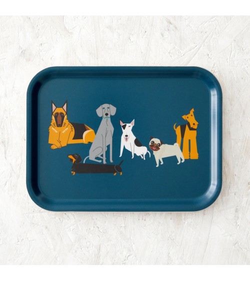 Cani - Vassoio di legno rettangolare design Ellie Good illustration decorativo legno vassoio design
