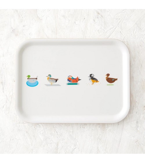 Anatre - Vassoio di legno rettangolare design Ellie Good illustration decorativo legno vassoio design