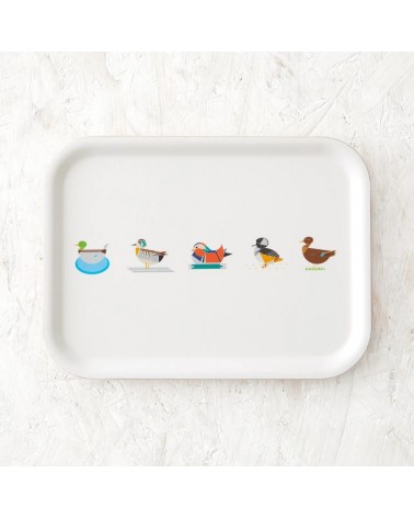 Enten - Tablett, Serviertablett aus holz, rechteckig Ellie Good illustration serviertablett salatschüssel holztablett servier...
