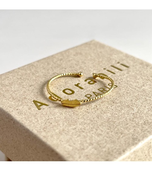 Anello Kiss - Anello regolabile placcato oro Adorabili Paris eleganti particolari da donna bambina