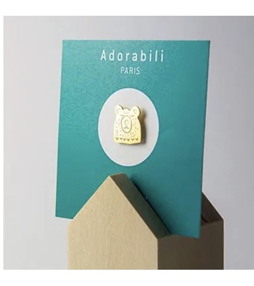 Ours - Pin's doré à l'or fin Adorabili Paris pins rare métal originaux bijoux suisse